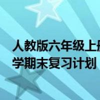 人教版六年级上册数学期末复习专题（人教版六年级上册数学期末复习计划）