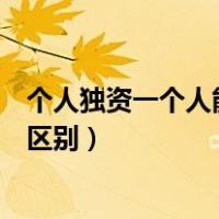 个人独资一个人能办下来吗（自然人独资和个人独资有什么区别）