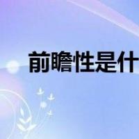 前瞻性是什么意思（前瞻性是什么意思）