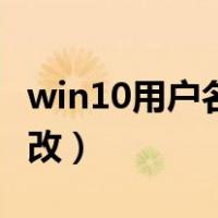 win10用户名怎样修改（win10用户名怎么修改）