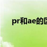 pr和ae的区别是什么（pr和ae的区别）