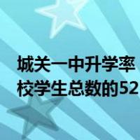 城关一中升学率（城关一中和城关二中的男生人数分别占全校学生总数的52 和54）