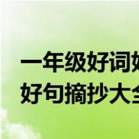 一年级好词好句摘抄大全100句（一年级好词好句摘抄大全）