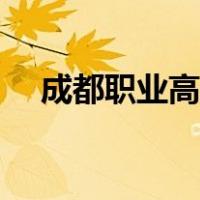 成都职业高中学校排名（成都职业高中）