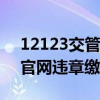 12123交管官网查违章缴费（12123交管网官网违章缴费）