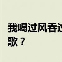 我喝过风吞过沙浪子无情地光顾过餐厅是什么歌？