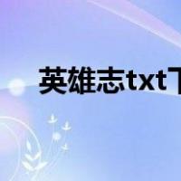 英雄志txt下载笔趣阁（英雄志txt下载）