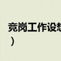 竞岗工作设想及思路（工作思路和设想怎么写）
