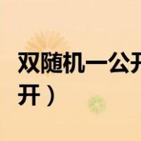 双随机一公开检查严不严（什么是双随机一公开）