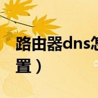 路由器dns怎么设置最好（路由器dns怎么设置）