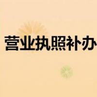 营业执照补办怎么办理（营业执照补办流程）