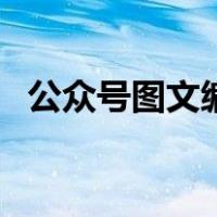 公众号图文编辑模版（公众号图文编辑器）