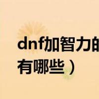 dnf加智力的宝珠有什么（dnf加智力的宝珠有哪些）