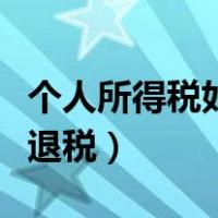 个人所得税如何退税个体户（个人所得税如何退税）
