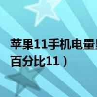 苹果11手机电量显示百分比怎么弄（苹果手机怎么显示电量百分比11）