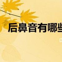 后鼻音有哪些字母怎么读（后鼻音有哪些）
