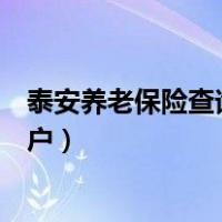 泰安养老保险查询个人账户查询（泰安养老保险查询个人账户）