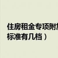 住房租金专项附加扣除标准有几档（住房租金专项附加扣除标准有几档）