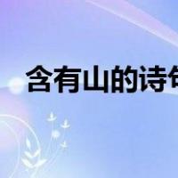 含有山的诗句大全100首（含有山的诗句）