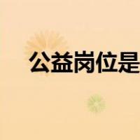 公益岗位是什么（公益岗位是什么意思）