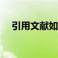 引用文献如何标注（引用文献如何标注）