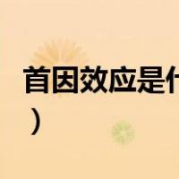 首因效应是什么意思啊（首因效应是什么意思）