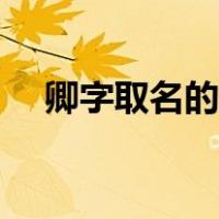 卿字取名的寓意是什么（卿字取名含意）