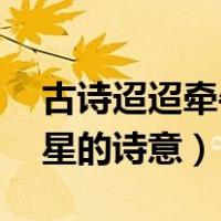 古诗迢迢牵牛星的诗意20字（古诗迢迢牵牛星的诗意）