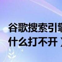 谷歌搜索引擎为什么不能用（谷歌搜索引擎为什么打不开）