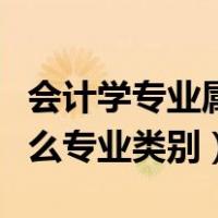 会计学专业属于什么专业类别（会计学属于什么专业类别）