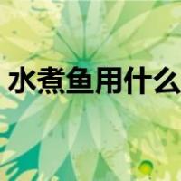 水煮鱼用什么鱼做最好（水煮鱼用什么鱼好）