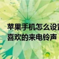 苹果手机怎么设置自己喜欢的来电（苹果手机怎么设置自己喜欢的来电铃声）