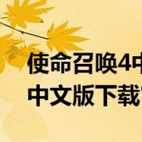 使命召唤4中文版下载游民星空（使命召唤4中文版下载官网）