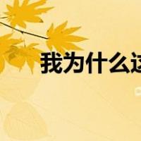 我为什么这么努力（我为什么这么帅）