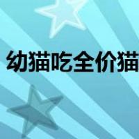 幼猫吃全价猫粮好吗（全价猫粮是什么意思）