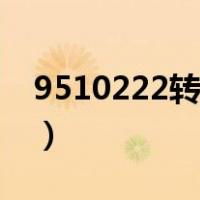 9510222转人工服务（9510222转人工按几）
