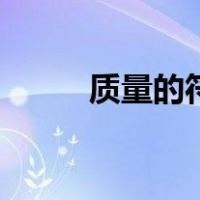 质量的符号和单位（质量的符号）