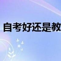 自考好还是教育机构好（自考好还是成考好）