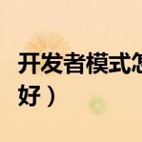 开发者模式怎么调最好（开发者选项怎么调最好）