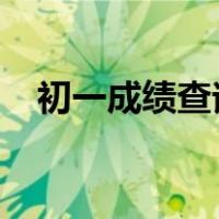 初一成绩查询入口2021（初一成绩查询）