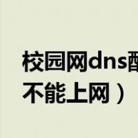 校园网dns配置错误不能上网（dns配置错误不能上网）
