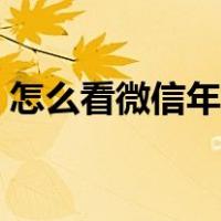 怎么看微信年账单支出（怎么看微信年账单）