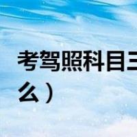 考驾照科目三考什么项目（考驾照科目三考什么）