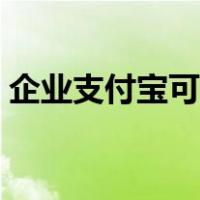 企业支付宝可以贷款吗（支付宝可以贷款吗）