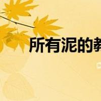 所有泥的教程和视频（所有泥的教程）
