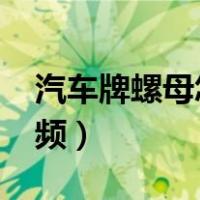 汽车牌螺母怎么安装（2019车牌螺母安装视频）