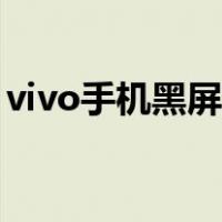 vivo手机黑屏没反应（vivo手机黑屏无反应）