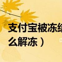 支付宝被冻结怎么还网商贷（支付宝被冻结怎么解冻）