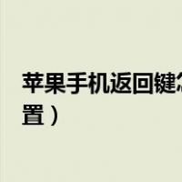 苹果手机返回键怎么设置左右方向（苹果手机返回键怎么设置）