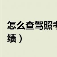 怎么查驾照考试成绩查询（怎么查驾照考试成绩）